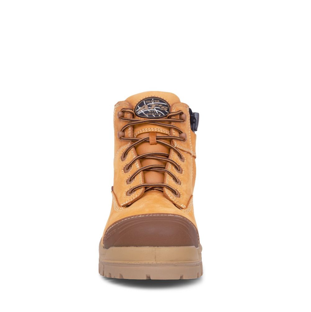130mm Wheat Zip Sided Boot | At 45 Series | Oliver Footwear