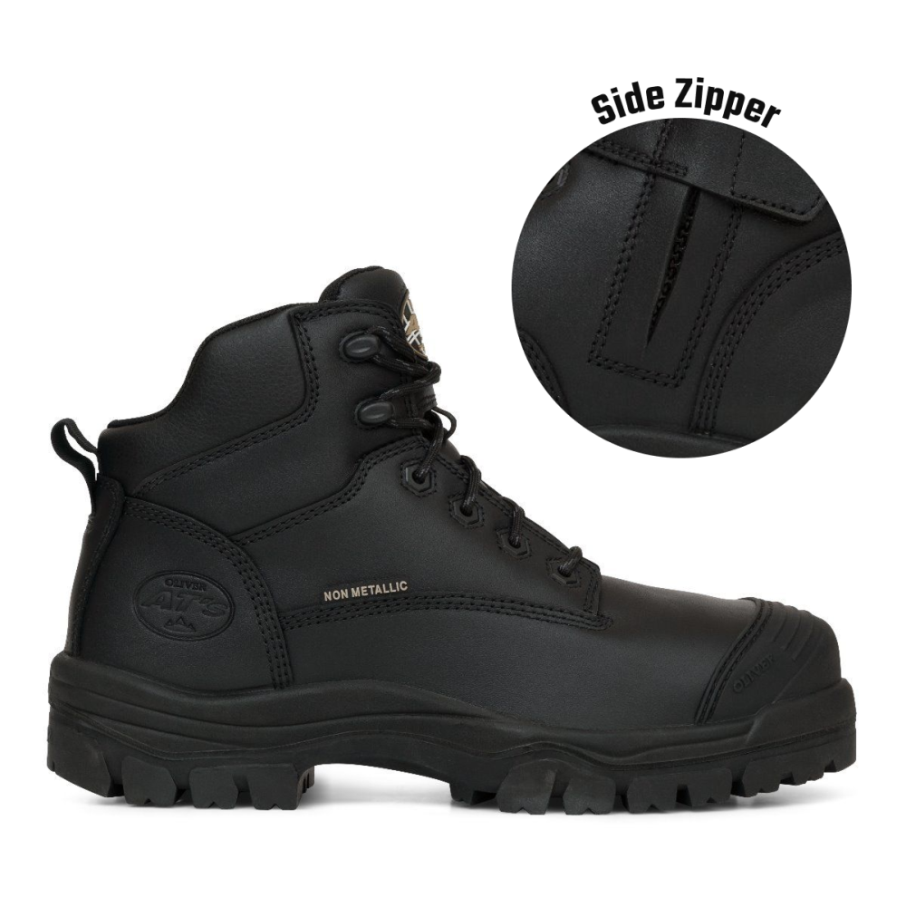 130MM BLACK ZIP SIDED HIKER BOOT| AT 45 Series | Oliver Footwear