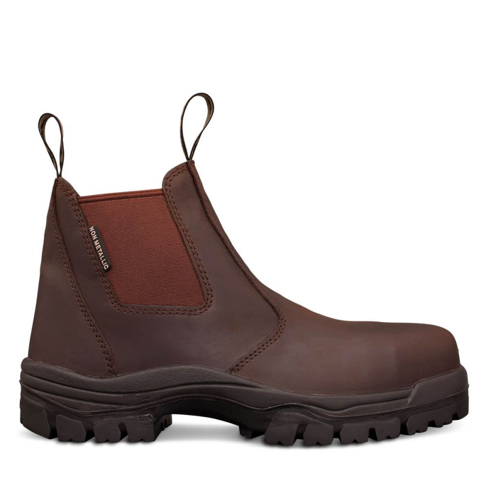AT45-627 Brown Elastic Sided Boot AT 45 Series Oliver Footwear