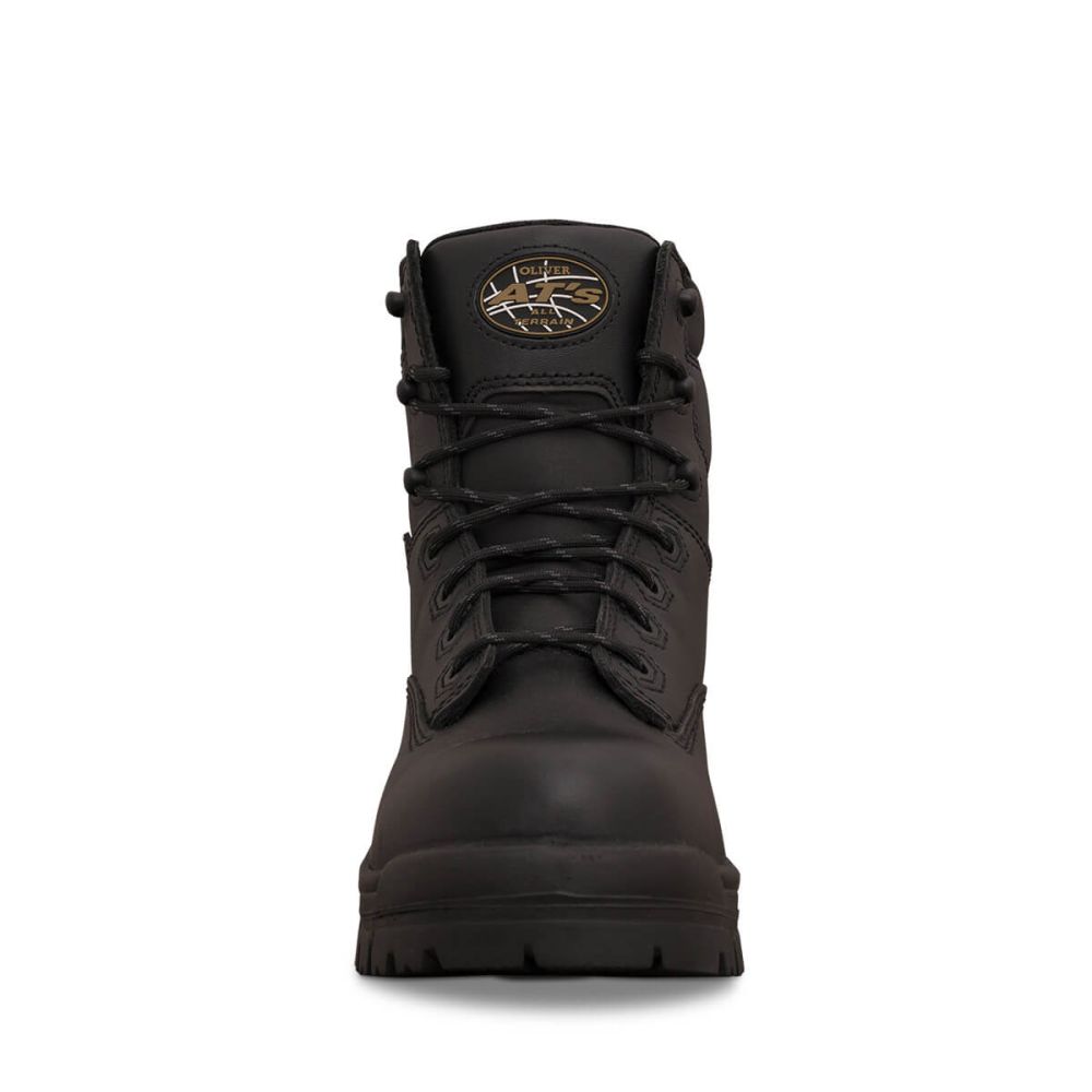 150mm Black Lace Up Boot | AT 45 Series | Oliver Footwear