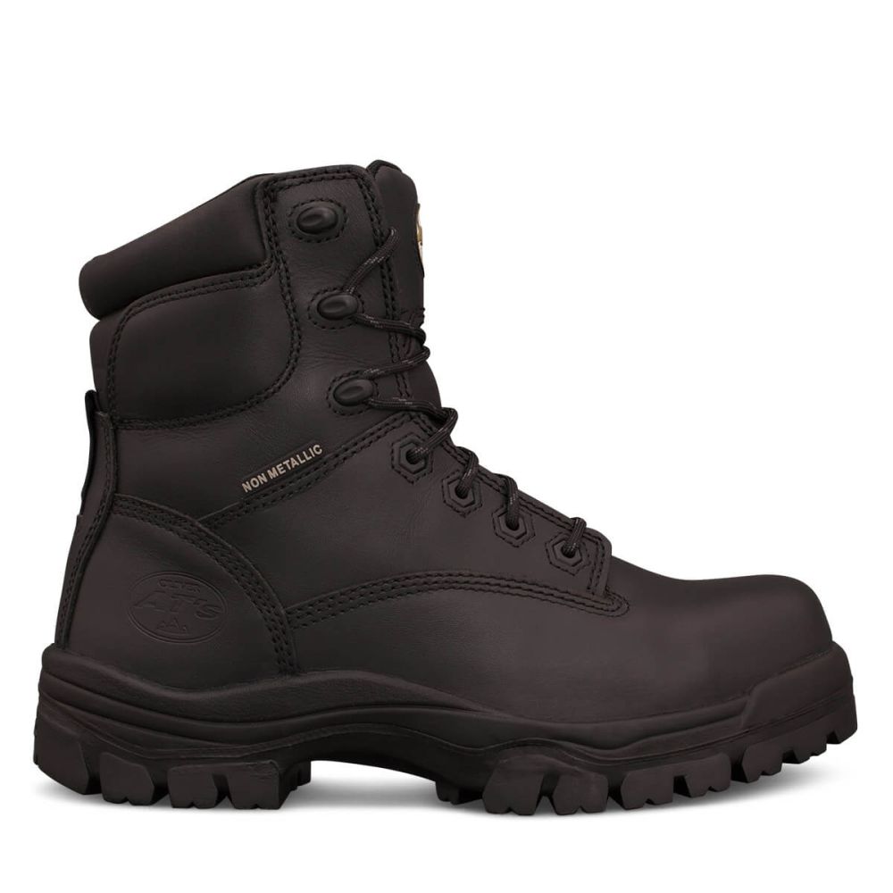 AMERIブラックs 150mm Black Lace Up Boot | AT 45 Series | Oliver Footwear