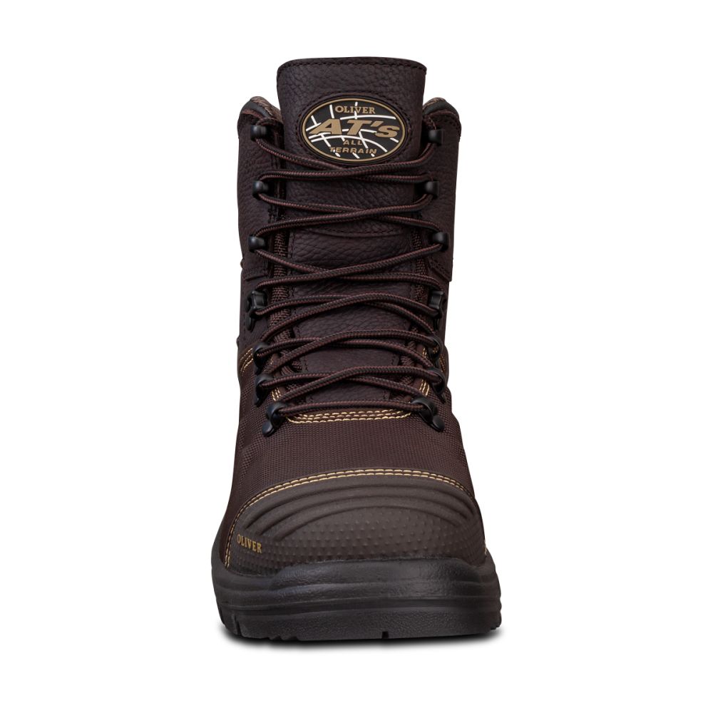 150mm Brown Lace Up Boot AT 65 Series Oliver Footwear