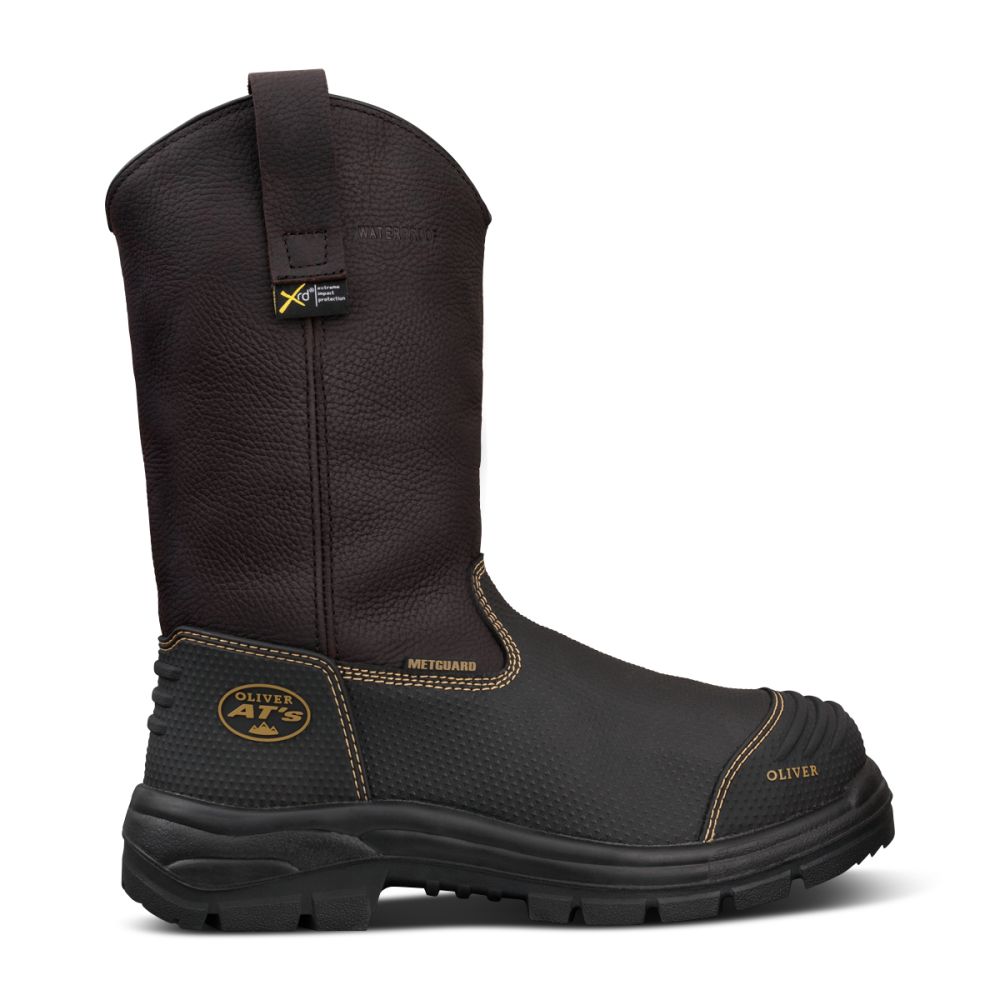 240mm Brown Pull On Riggers Boot Waterproof| AT 65 Series Oliver