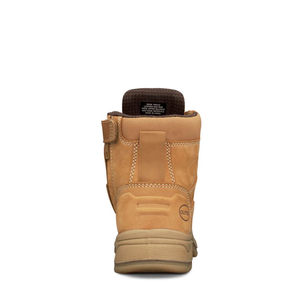 Wheat Zip Sided Boot | PB 49 Series Ladies | Oliver Footwear